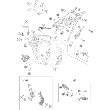 VUE ECLATEE CADRE HUSQVARNA...